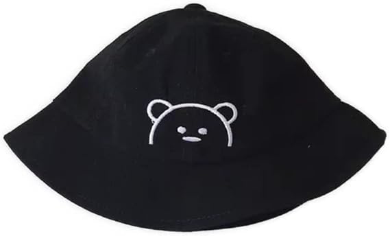 Baby Sun Hat Boys Girls for Young Children 0 to 6months with Embroidered Cute Bear Face Available in 3 Colors