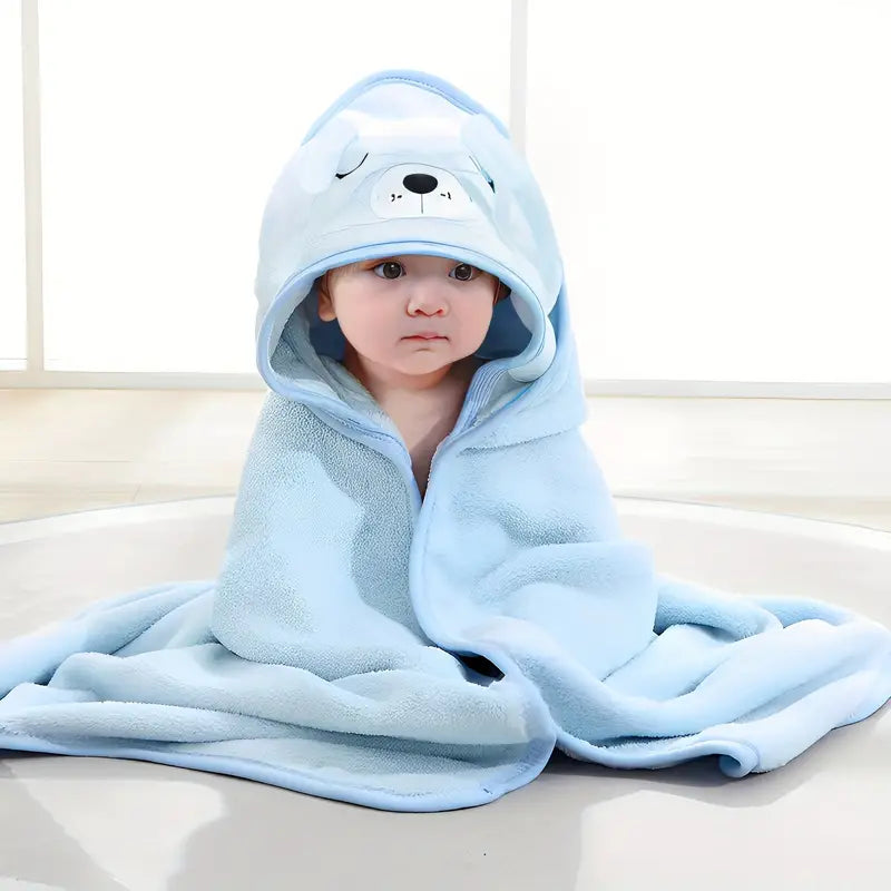 Bath Towels 1pc Cute Children's Cartoon Pattern Hooded Bathrobe