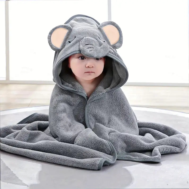 Bath Towels 1pc Cute Children's Cartoon Pattern Hooded Bathrobe