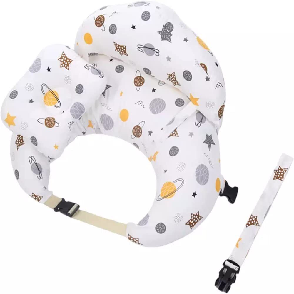 Baby Nursing Pillow with Detachable Baby Headrest breastfeeding pillow Yellow Bees or White Planets