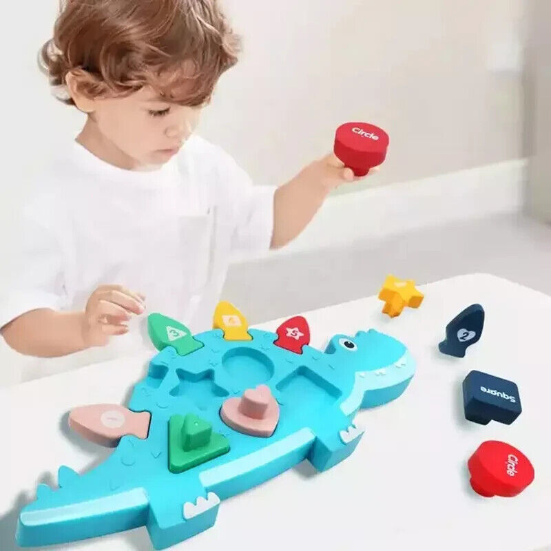 Children's Montessori Educational Game Dinosaur Shape and Number Playmate Toy