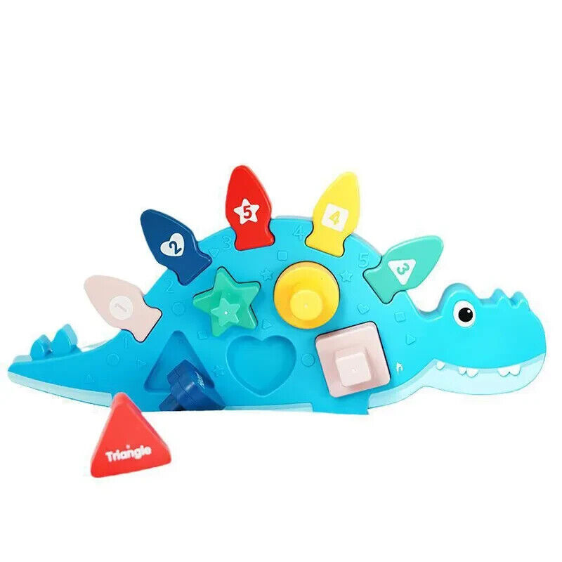 Children's Montessori Educational Game Dinosaur Shape and Number Playmate Toy