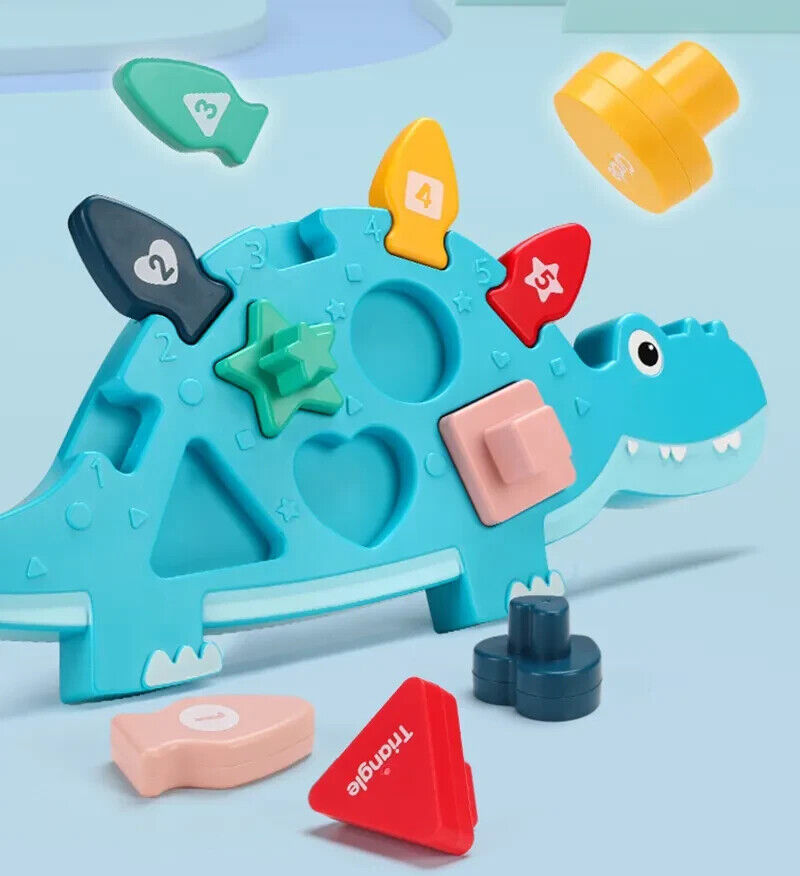 Children's Montessori Educational Game Dinosaur Shape and Number Playmate Toy